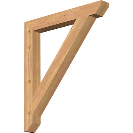Ekena Millwork Traditional Slat Smooth Bracket, Western Red Cedar, 3 1/2"W x 30"D x 34"H BKT04X30X34TRA06SWR